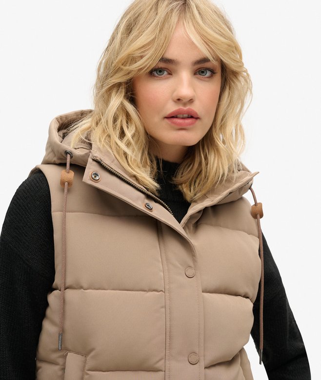 Superdry Chaleco Acolchado Con Capucha Everest