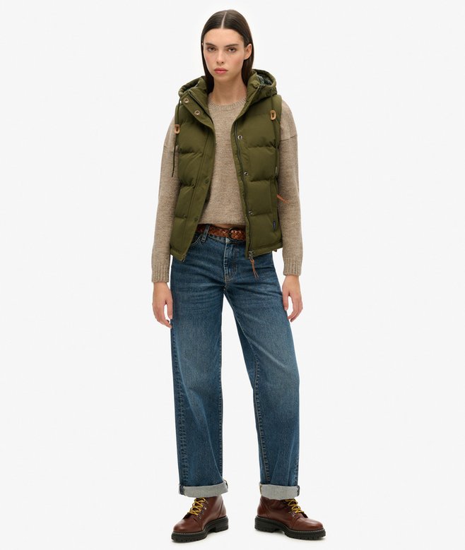 Superdry Chaleco Acolchado Con Capucha Everest