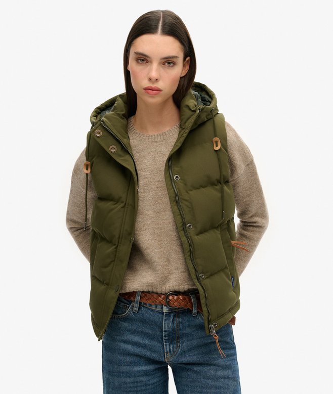 superdry Chaleco acolchado con capucha Everest