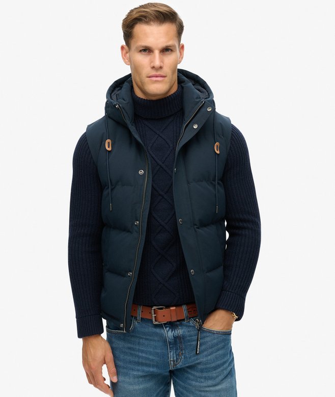 superdry Chaleco acolchado con capucha Everest