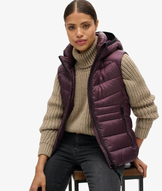 Superdry Chaleco Acolchado Con Capucha Fuji