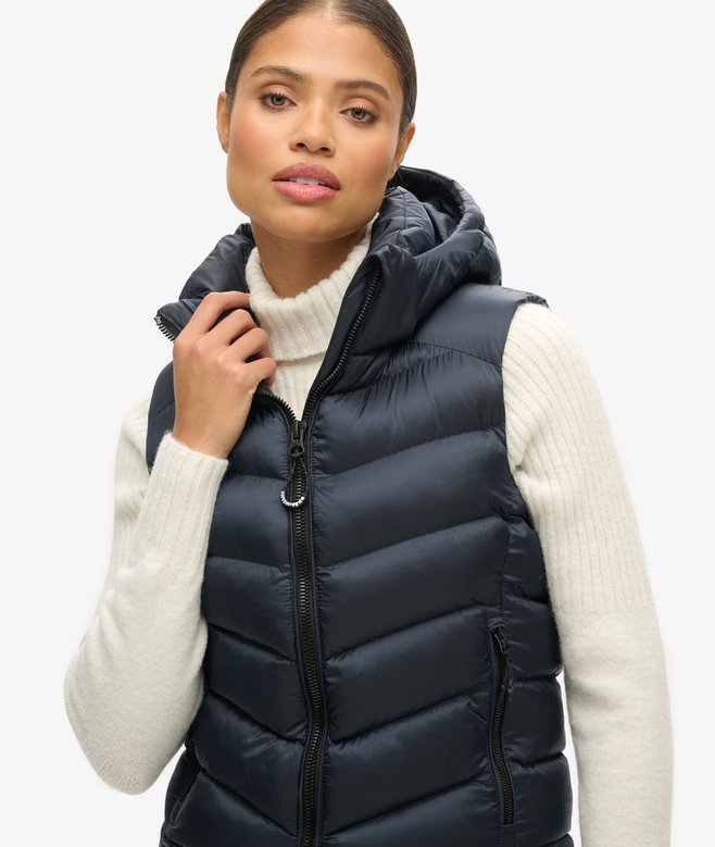 Superdry Chaleco Acolchado Con Capucha Fuji
