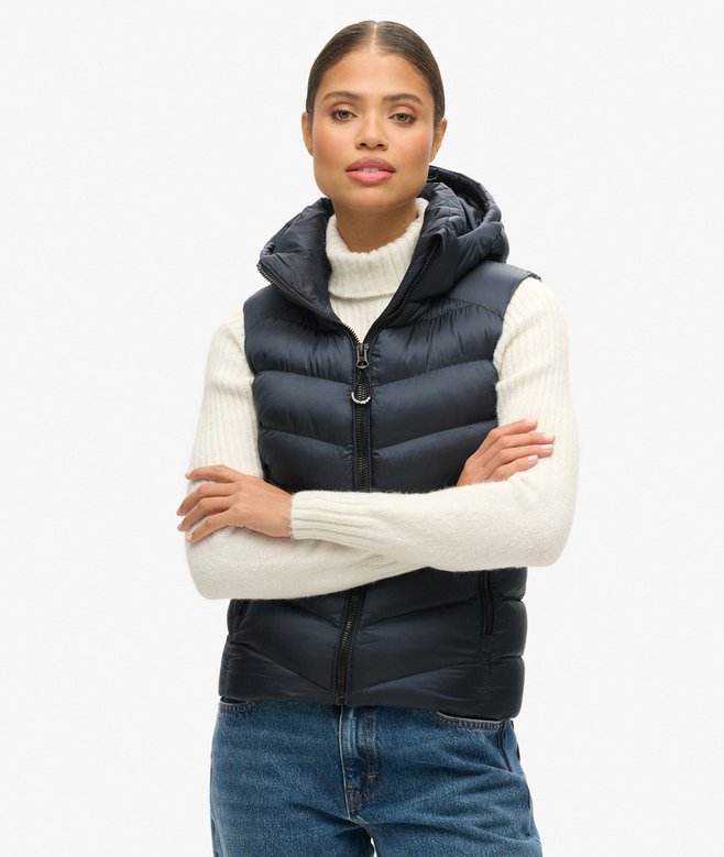 Superdry Chaleco Acolchado Con Capucha Fuji