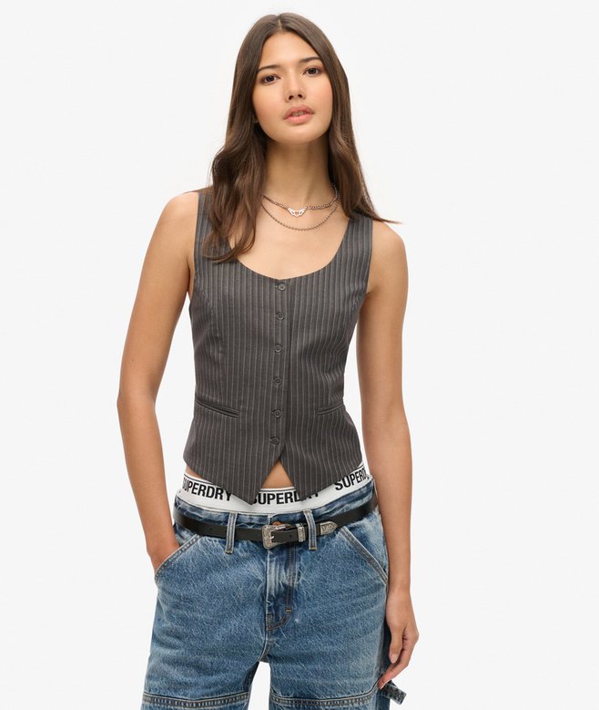 superdry Chaleco con espalda de satén