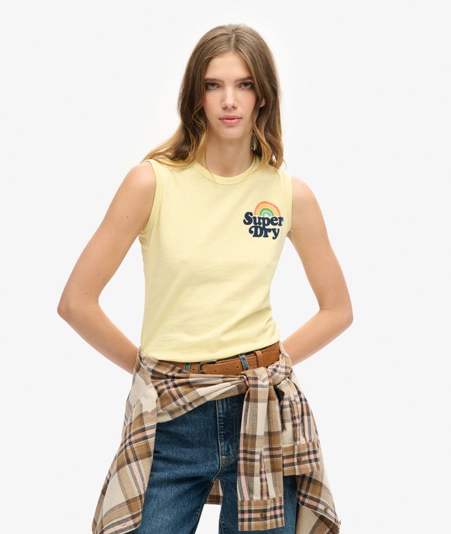 superdry Chaleco con logotipo Vintage Rainbow