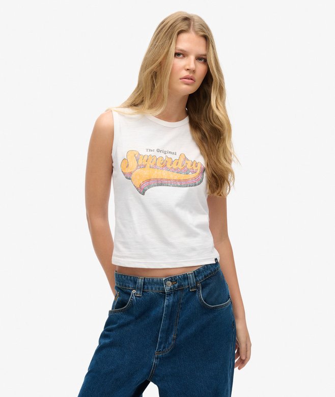 superdry Chaleco con logotipo Vintage Rainbow