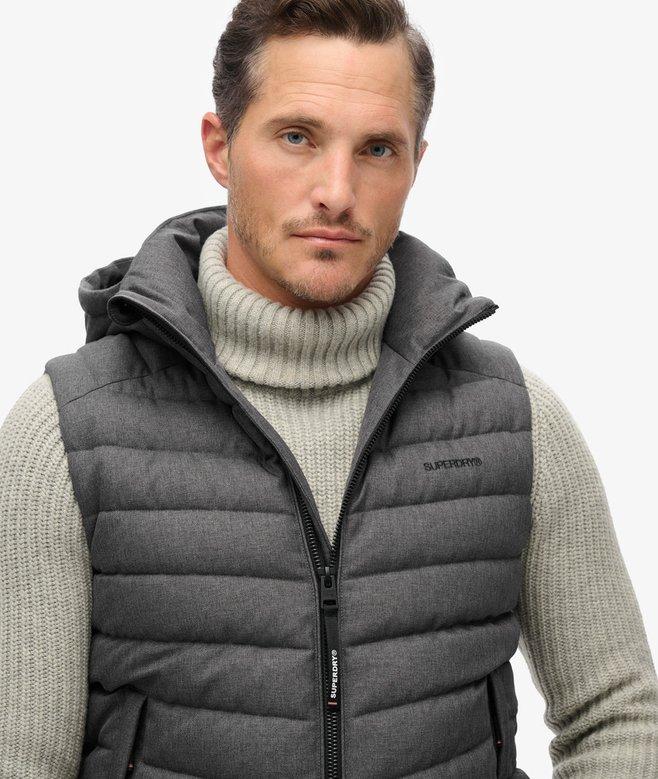Superdry Chaleco De Tweed Con Capucha Fuji