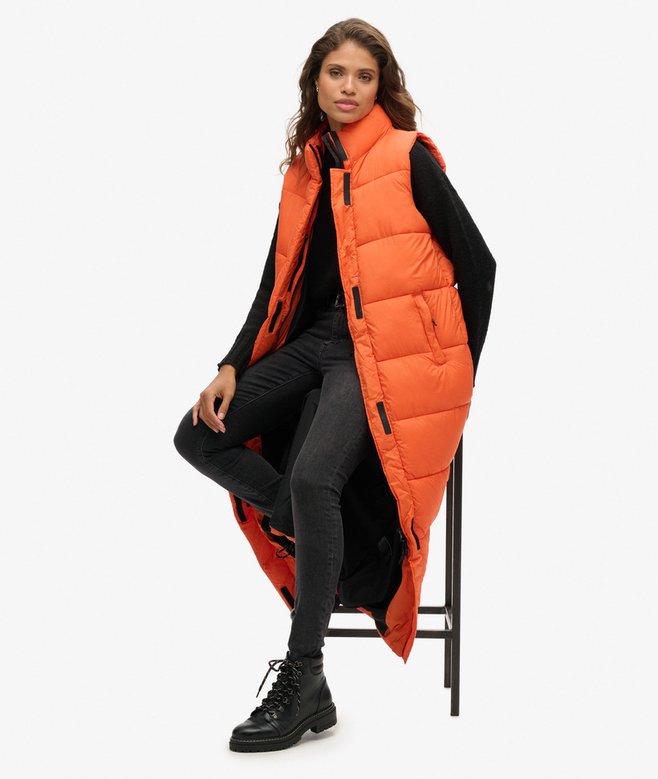 Superdry Chaleco Largo Acolchado Ripstop