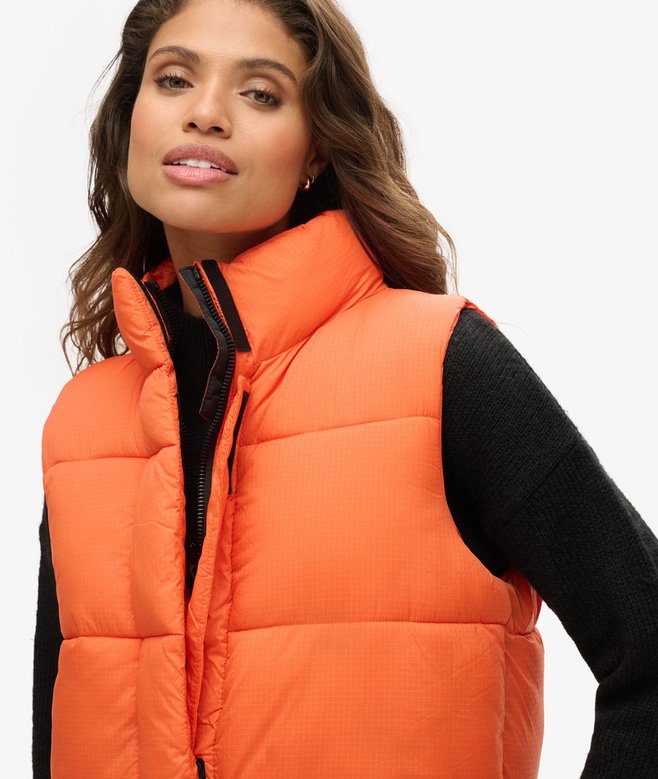 Superdry Chaleco Largo Acolchado Ripstop