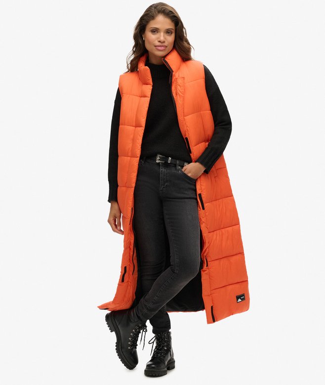 superdry Chaleco largo acolchado Ripstop