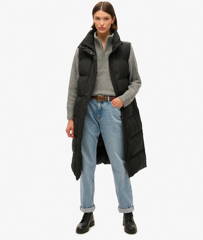 superdry Chaleco largo acolchado