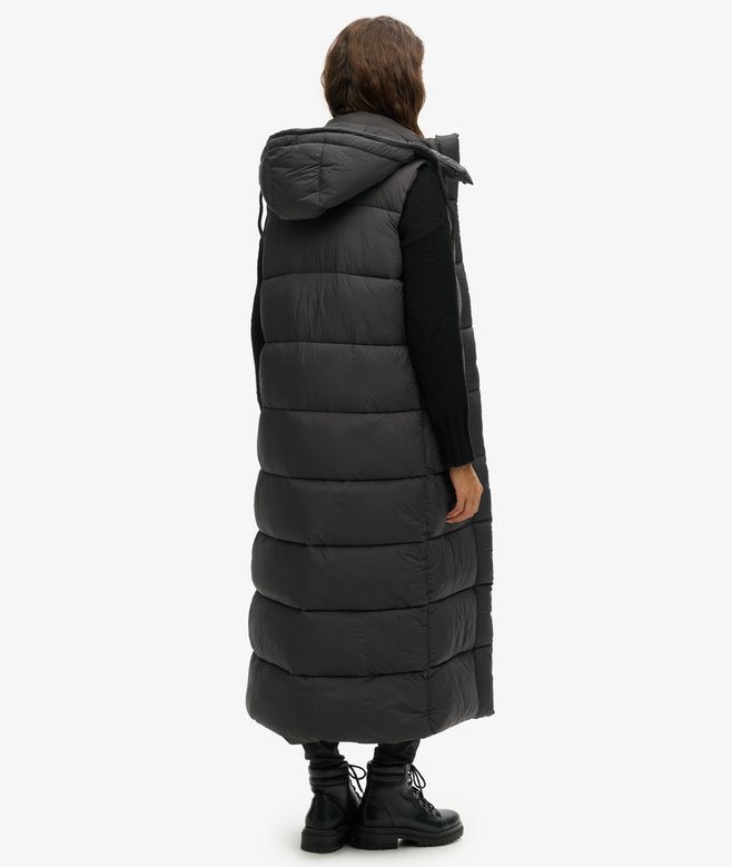 Superdry Chaleco Largo Con Capucha Ripstop