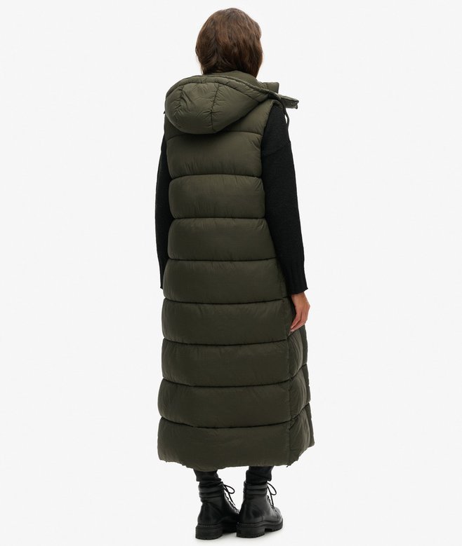 Superdry Chaleco Largo Con Capucha Ripstop