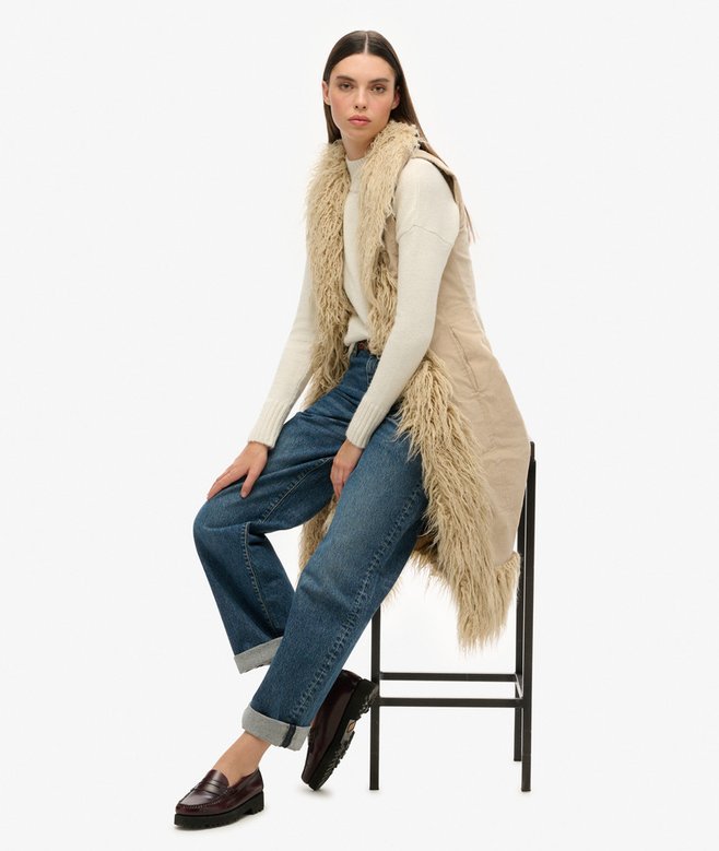 Superdry Chaleco Largo De Estilo Afgano