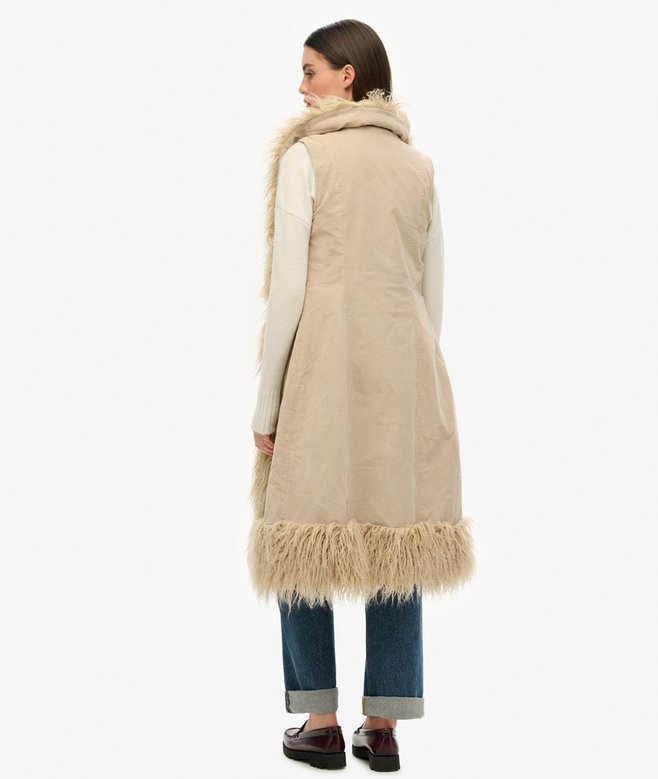 Superdry Chaleco Largo De Estilo Afgano