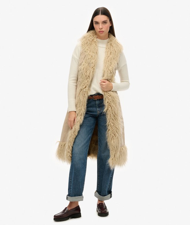 superdry Chaleco largo de estilo afgano