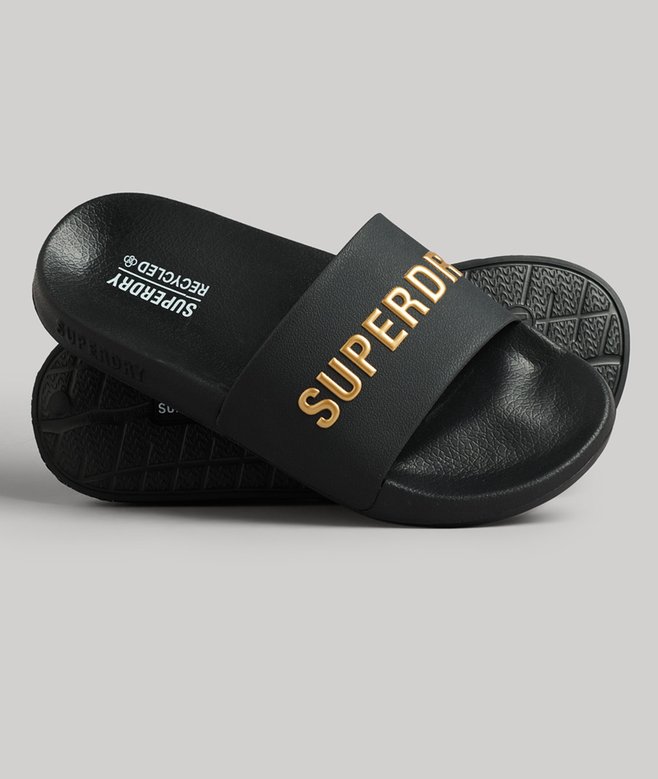 superdry Chanclas de piscina con logotipo CODE