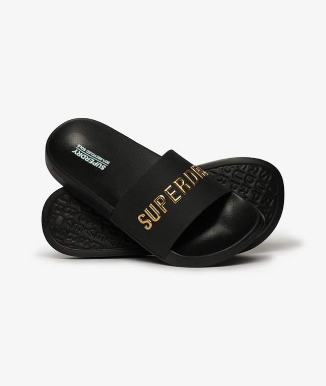 superdry Chanclas de piscina veganas con logo