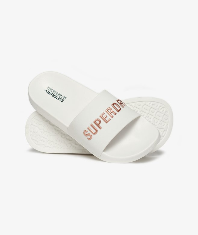superdry Chanclas de piscina veganas con logo