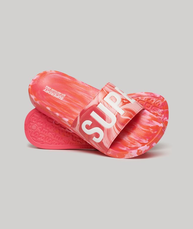 superdry Chanclas de piscina veganas Marble