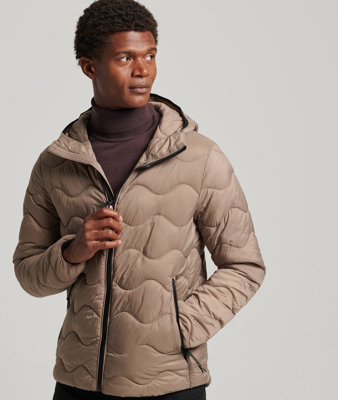 superdry Chaqueta acolchada ligera con capucha
