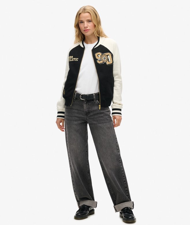 Superdry Chaqueta Bómber De Punto Gráfica College