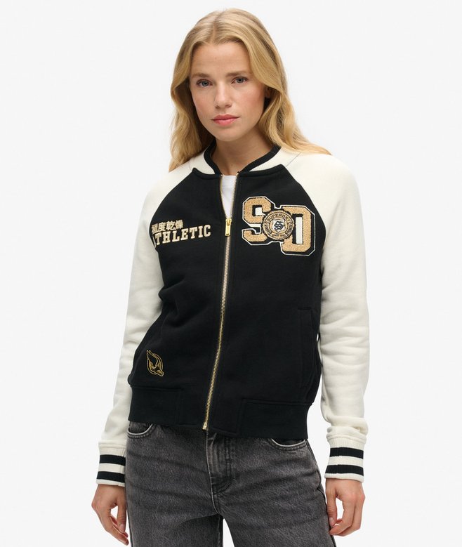 Superdry Chaqueta Bómber De Punto Gráfica College