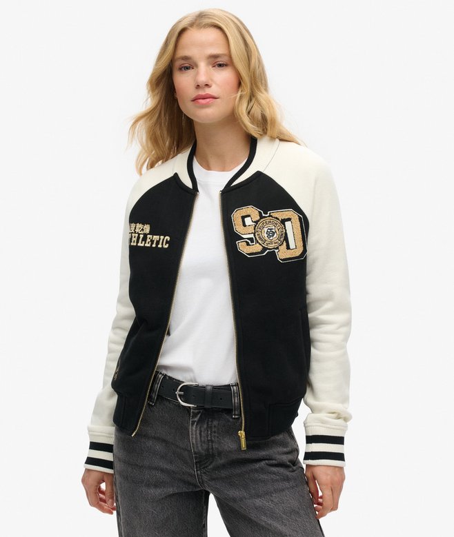 superdry Chaqueta bómber de punto gráfica College