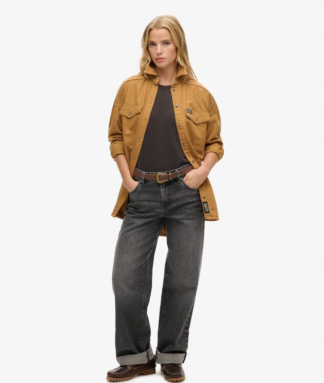 Superdry Chaqueta Camisera Vaquera Oversize