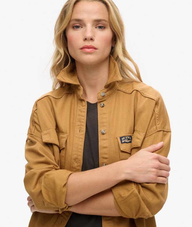 Superdry Chaqueta Camisera Vaquera Oversize