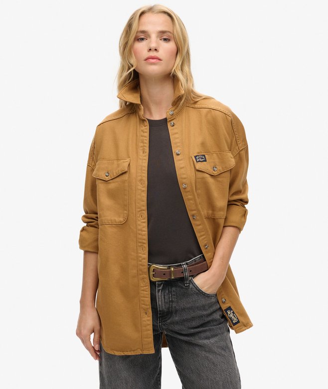 superdry Chaqueta camisera vaquera oversize