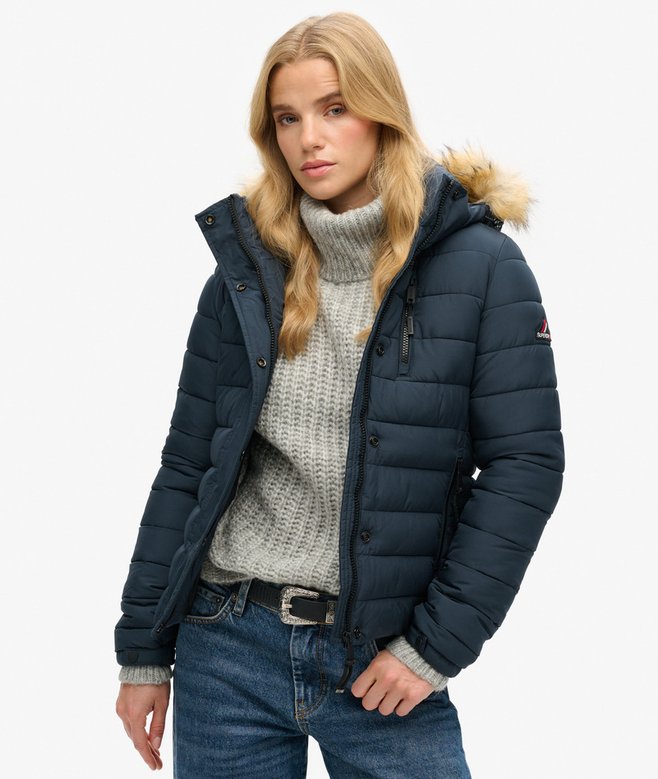 superdry Chaqueta clásica de pelo sintético Fuji