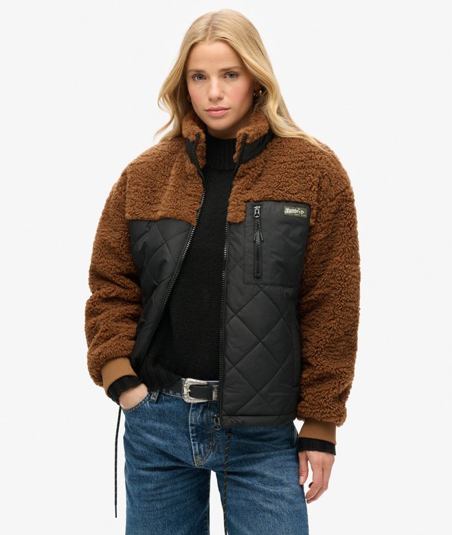 superdry Chaqueta híbrida de tejido polar Workwear