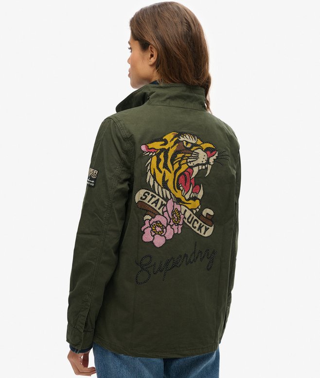 Superdry Chaqueta Militar Adornada St Tropez M65