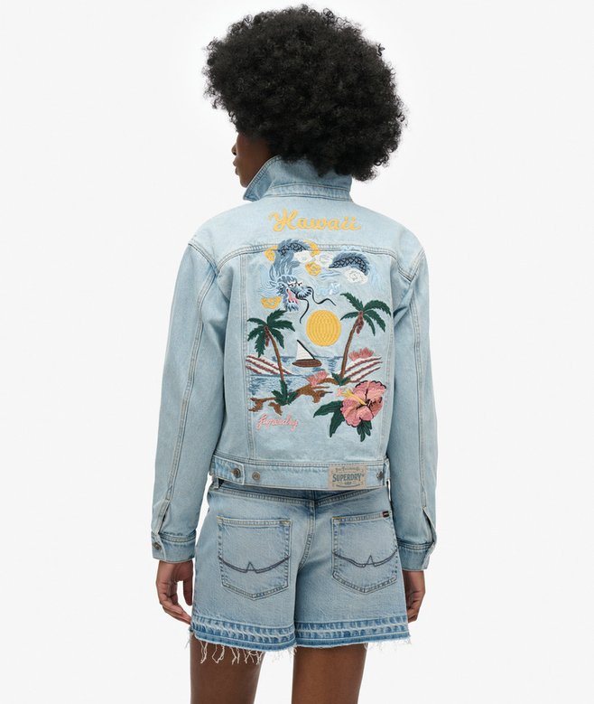 Superdry Chaqueta Vaquera Con Adornos