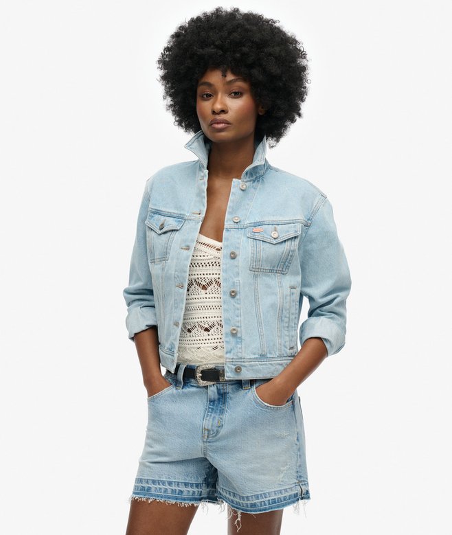 superdry Chaqueta vaquera con adornos