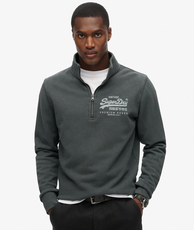 superdry Con gráfico y media cremallera clásica