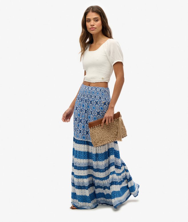 Superdry Falda Larga Estampada