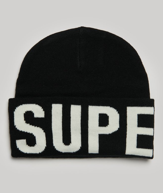 superdry Gorro de punto con la marca