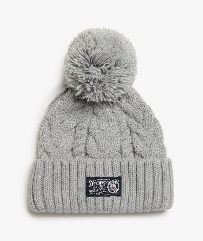 superdry Gorro de punto trenzado grueso