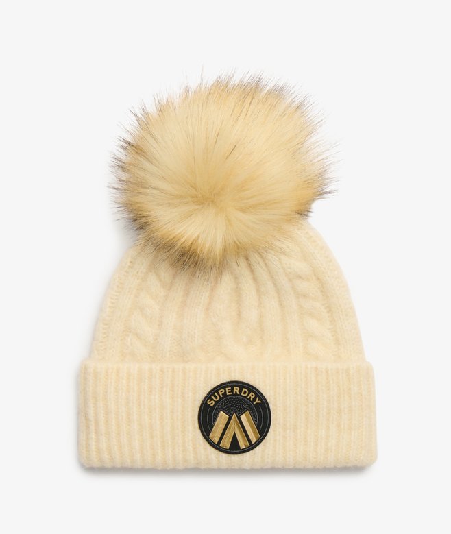 superdry Gorro de punto trenzado Luxe