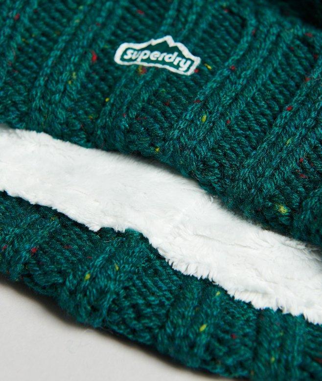 Superdry Gorro En Punto Trenzado Con Pompón