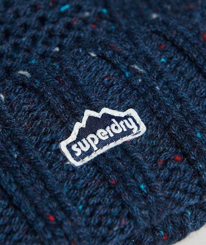Superdry Gorro En Punto Trenzado Con Pompón