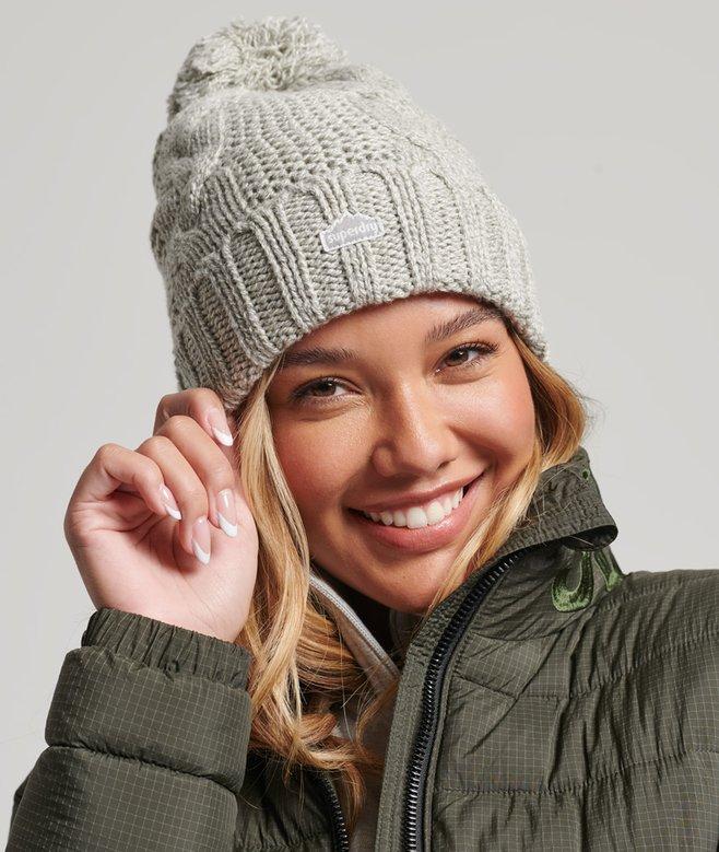 Superdry Gorro En Punto Trenzado Con Pompón