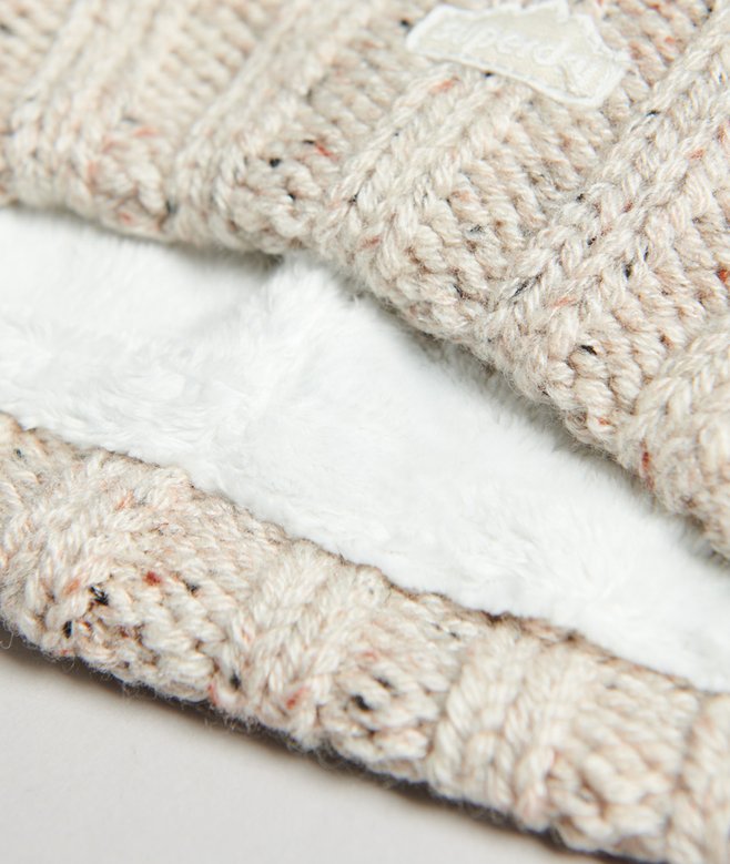 Superdry Gorro En Punto Trenzado Con Pompón