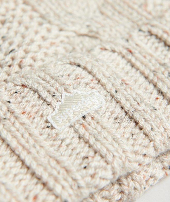 Superdry Gorro En Punto Trenzado Con Pompón