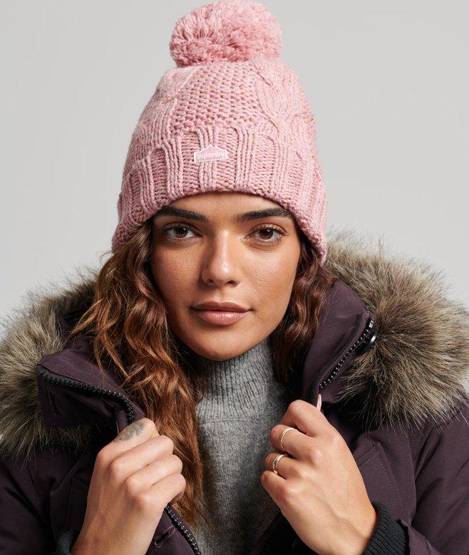 Superdry Gorro En Punto Trenzado Con Pompón