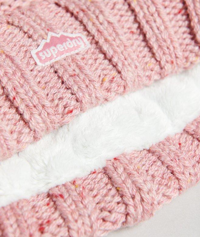 Superdry Gorro En Punto Trenzado Con Pompón