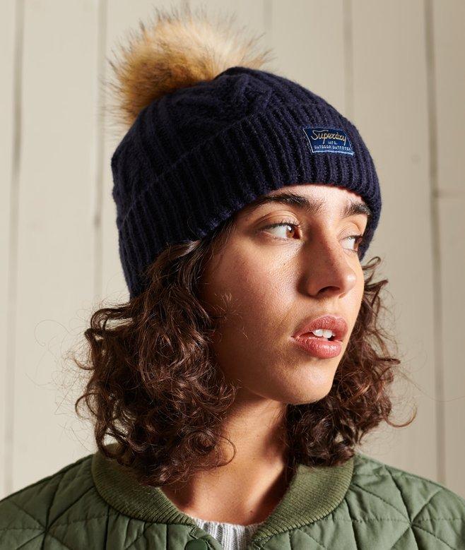 Superdry Gorro En Punto Trenzado Lux