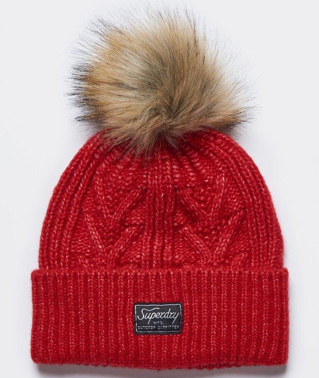 superdry Gorro en punto trenzado Lux